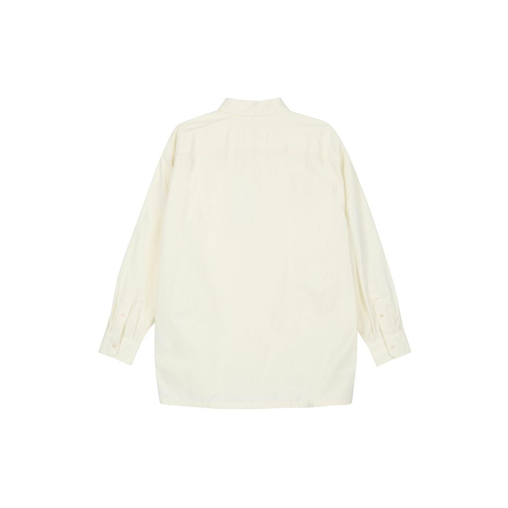 UNIQLO FW23 U Series Solid Color Loose Long Sleeve Shirt Men shirts Light-Beige 461765-30
