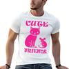 Cat And Mouse Cute Friends Pink TShirt funny t shirts cotton cotton t shirts Unisex 100 t shirt Unisex casual Tshirt