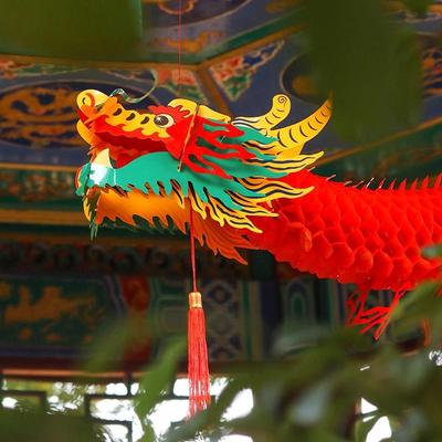 5-Foot Dragon-Shaped Lantern Decoration for Festivals and Celebrations