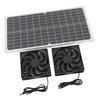 80W Double Solar Exhaust Fan with Monocrystalline Silicon Panel IPX7 Rain Proof High Speed Low Noise 6.7in Solar