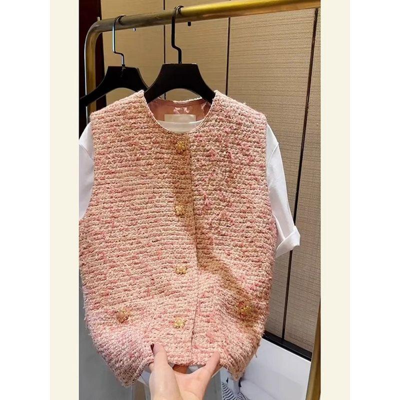 

First-Line Brand Summer French Dopamine Vest Top Pink S