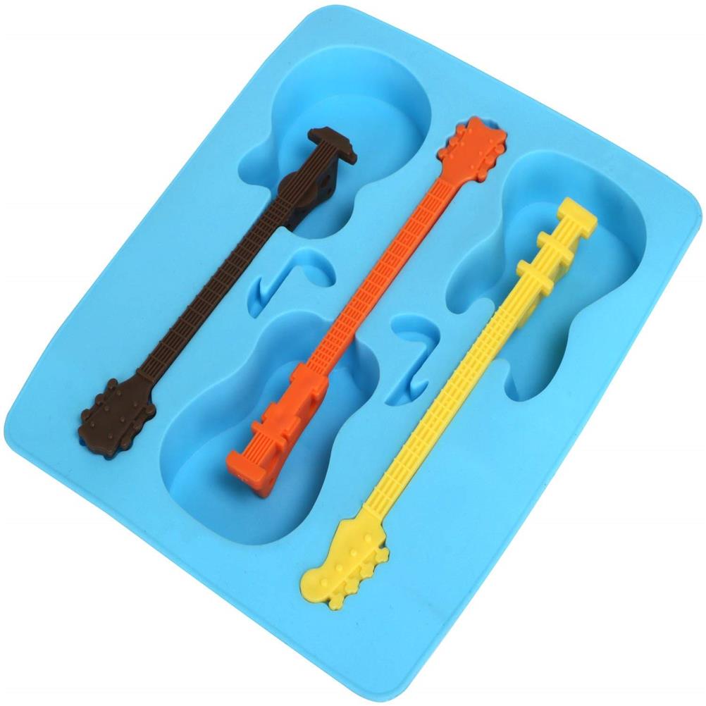 Gitarrenförmige Eisform Neuheit Silikon Eiswürfelform DIY Eisform