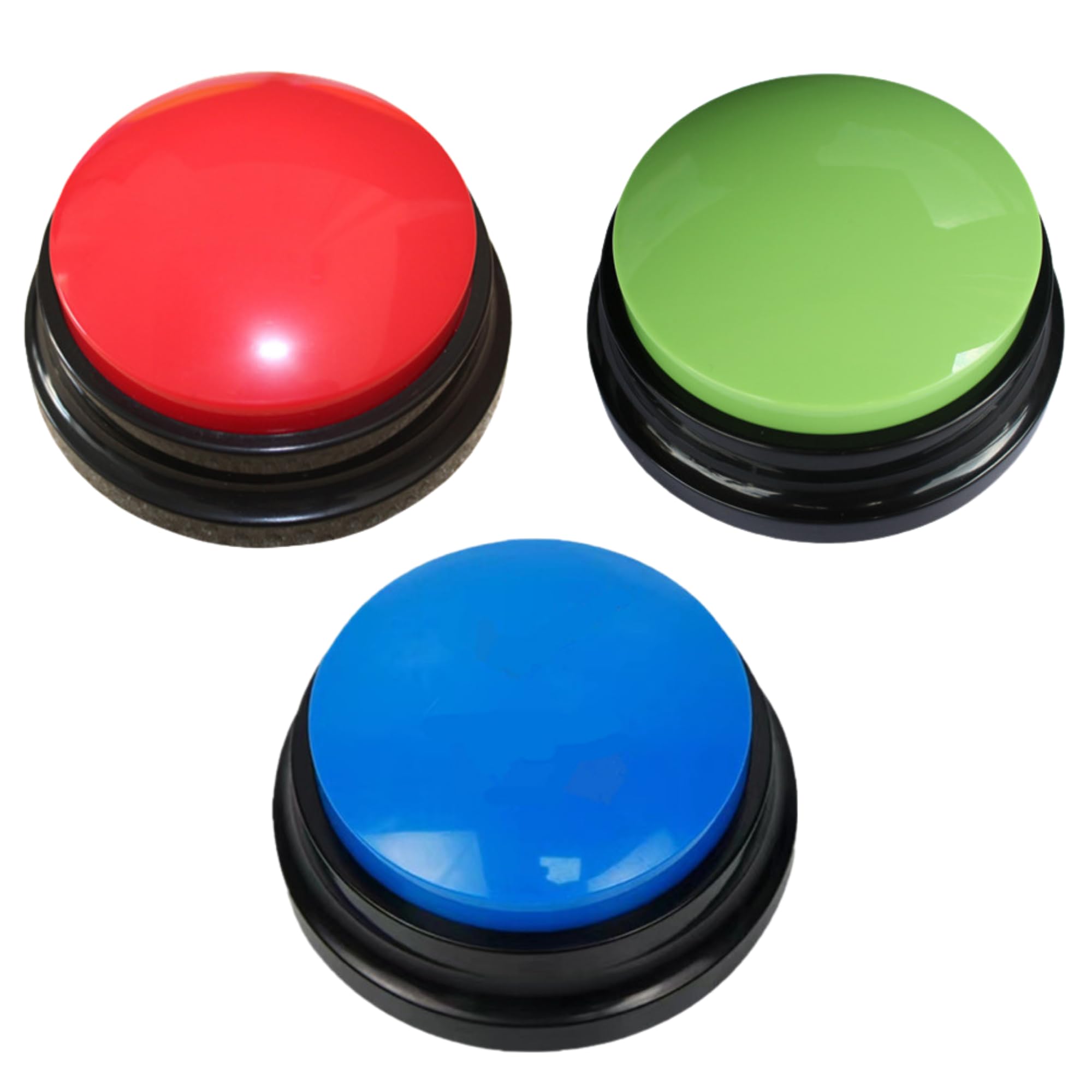

NASSIA Dog and Cat Talking Buttons, Voice Recordable, Set of 3, 30 Seconds Recording, Pet Communication and Training Buttons