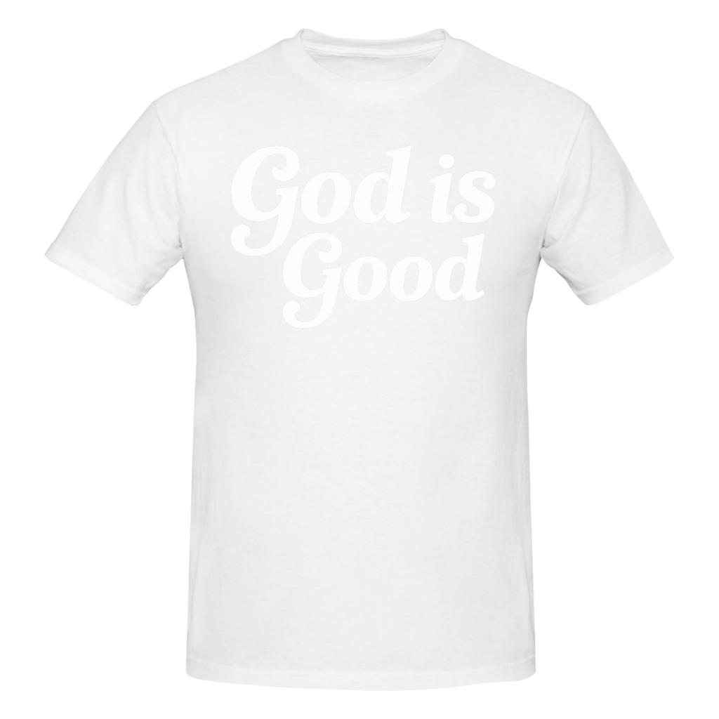 1 Piece Trendy Christian Saying Minimal Novelty 100 Cotton Tshirt God Is Good Tees Tops For Unisex