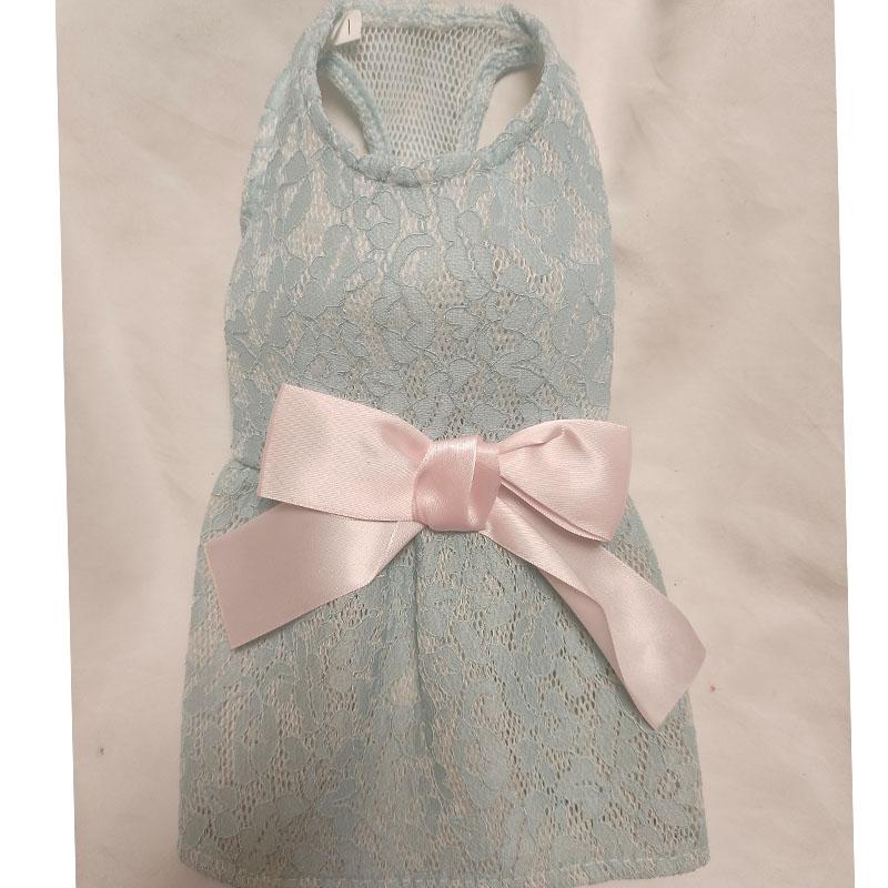 

Бело-зеленая одежда для девочек, сетчатая лента, бант, платье для свадьбы для маленьких и средних собак, чихуахуа, пуделя, щенка, котенка, юбка XL S синий