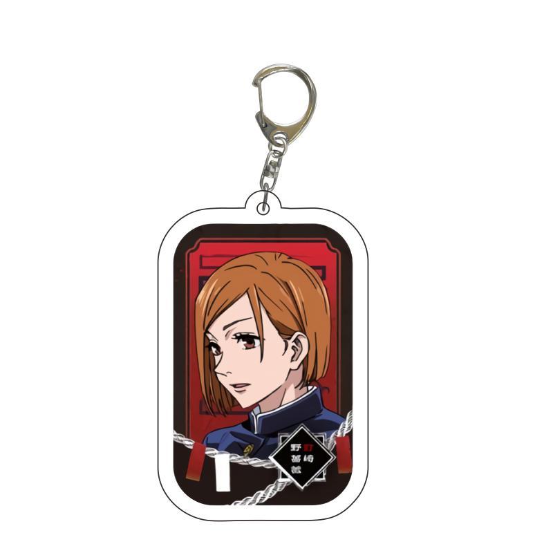 Jujutsu Kaisen Anime Keychain Itadori Yuji Gojo Satoru Cartoon Acrylic Bag Keyring Pendant Cos Accessory