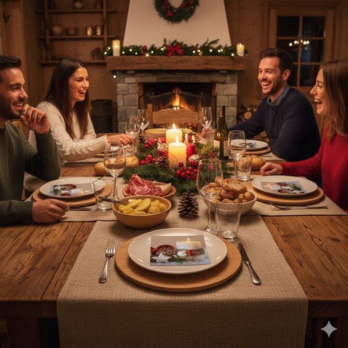 20 serviettes en papier 33 x 33 cm Bougie de Noel