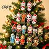 Christmas Home Decor Holiday Advent Calendar, 24 Days Countdown Calendar with Pcs Mini Acrylic Highland Cow/Cat/Green Elf Figures, Collectible