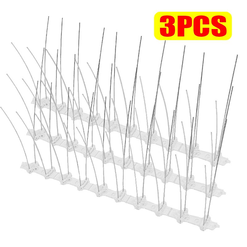 Stainless Steel Bird Repeller Pigeon Spikes Deterrent Wire Spikes Anti Bird Pigeon Squirrel Cat Repellent for Garden Fence Roof