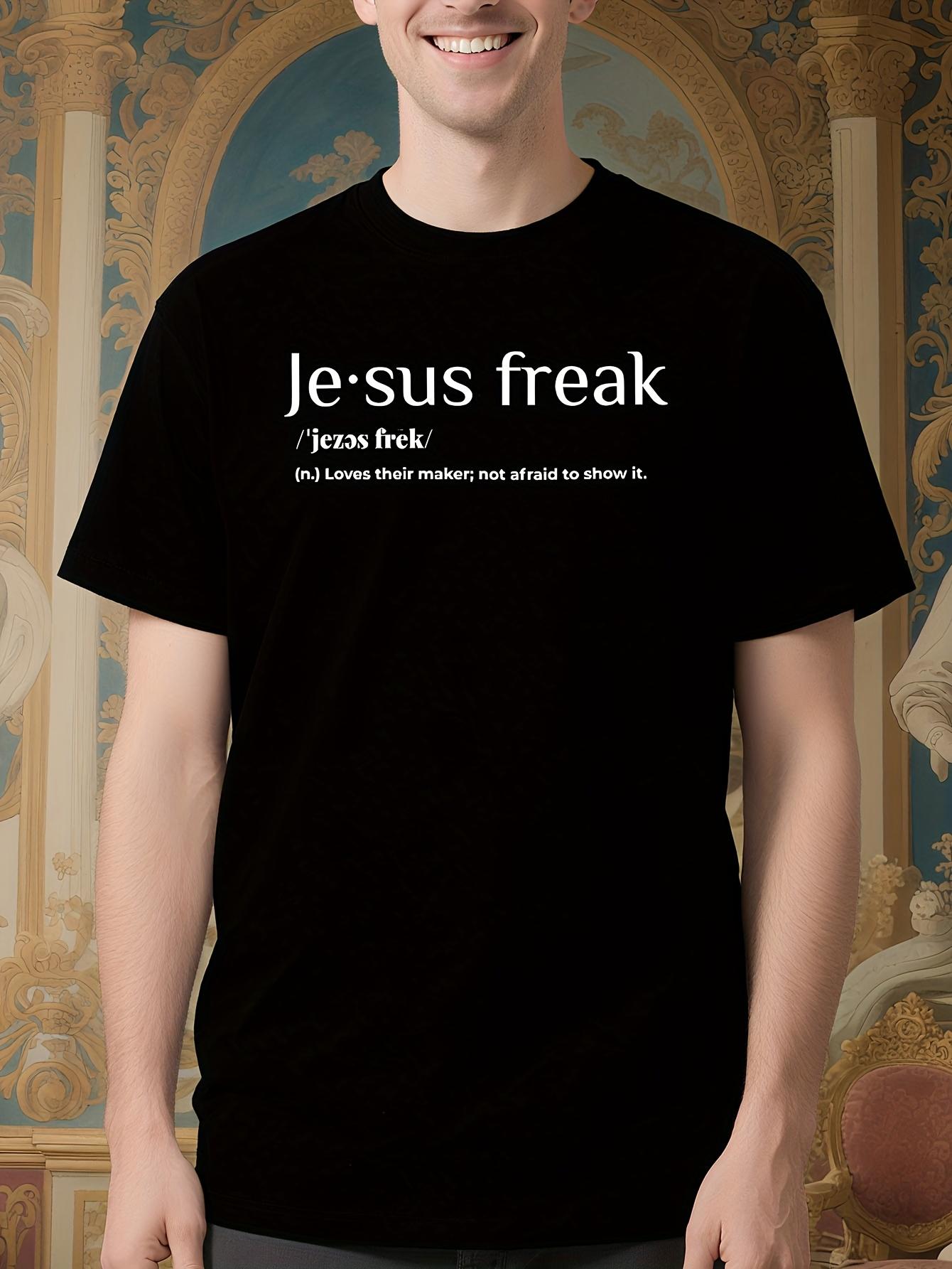 Jesus Freak Graphic Tshirt - Soft Cotton Crew Neck Short ... S