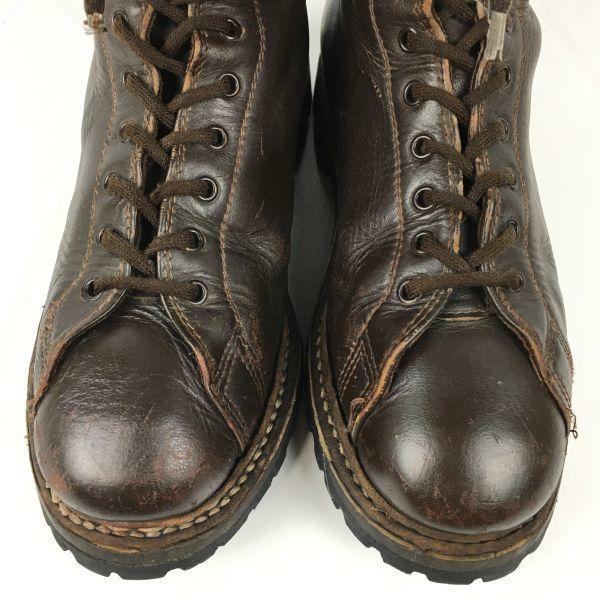 Pre-1980s Europe Vintage Military STAR GOMMER Combat Officer Boots Size 41 (Approx. 25.526.0cm) Brown Men's(USED)
