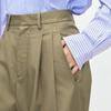LESS 2025 Spring Cotton Wide-Leg Pants
