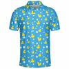 Cute Yellow Duck Pattern Golf Polo Shirt Unisex 3d Printed Cartoon Tennis Shirt Summer Street Loose Short Sleeve Tops Button Tees
