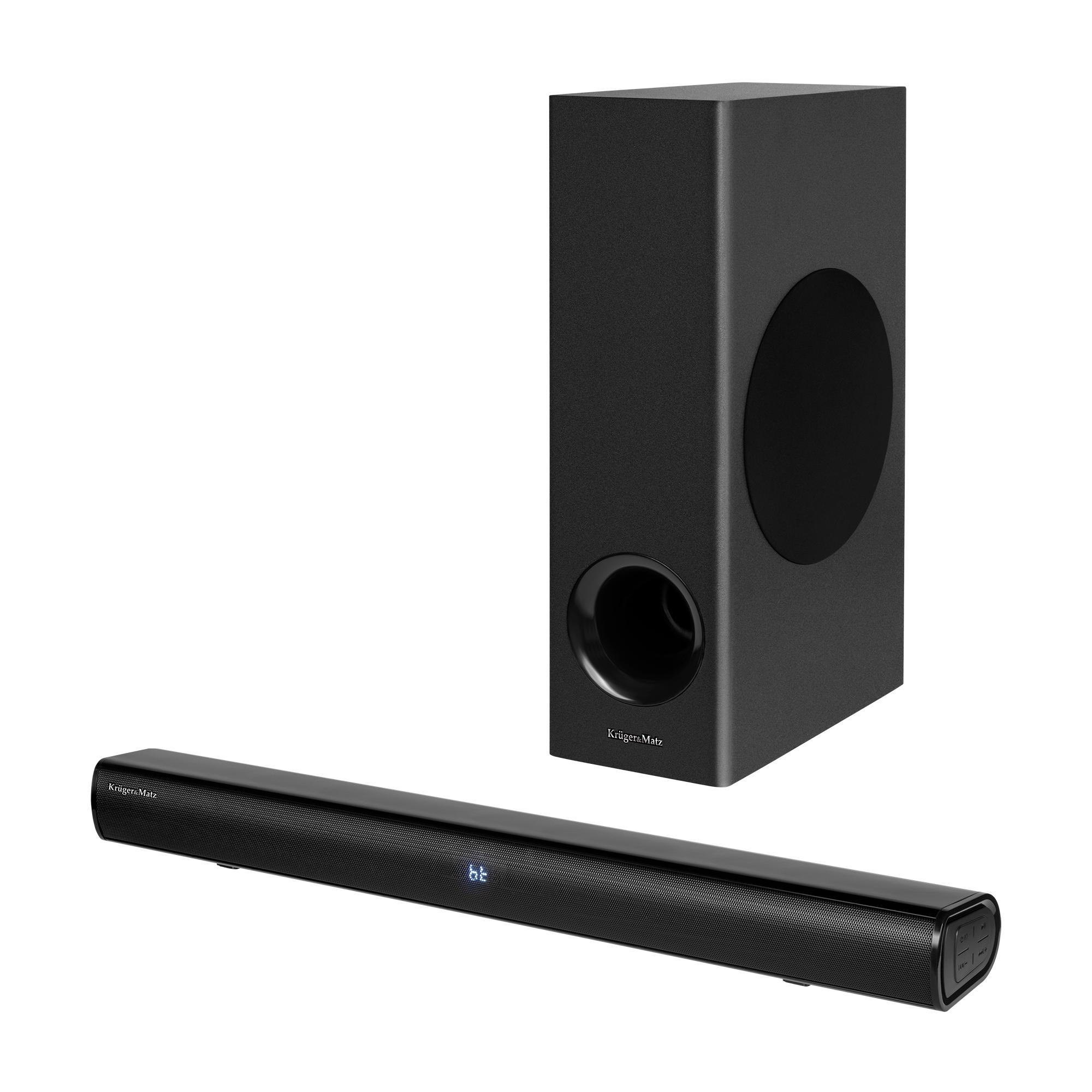 Kruger&Matz Planet 2.1 Subwoofer Soundbar Bluetooth 5.3 USB Ingresso AUX HDMI