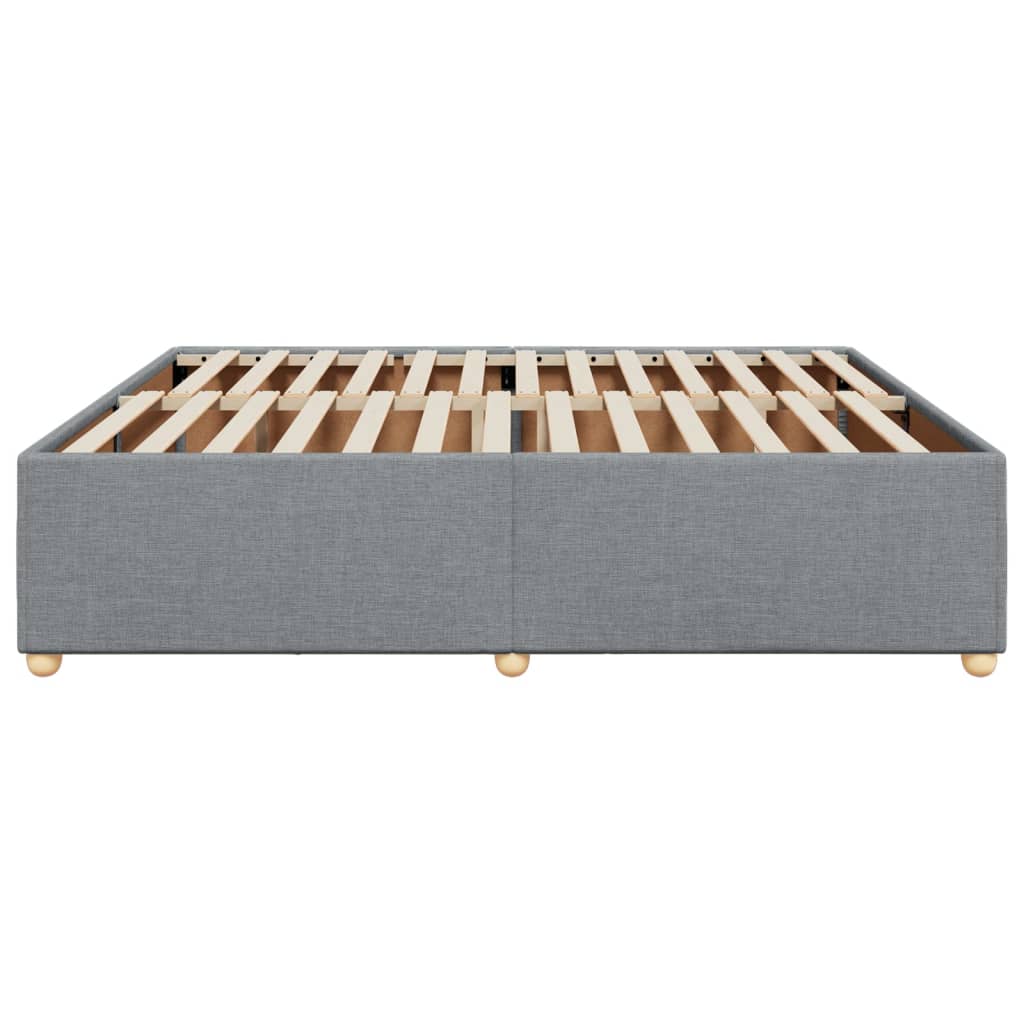 Bed Frame without Mattress Light Grey 200x200 cm Fabric