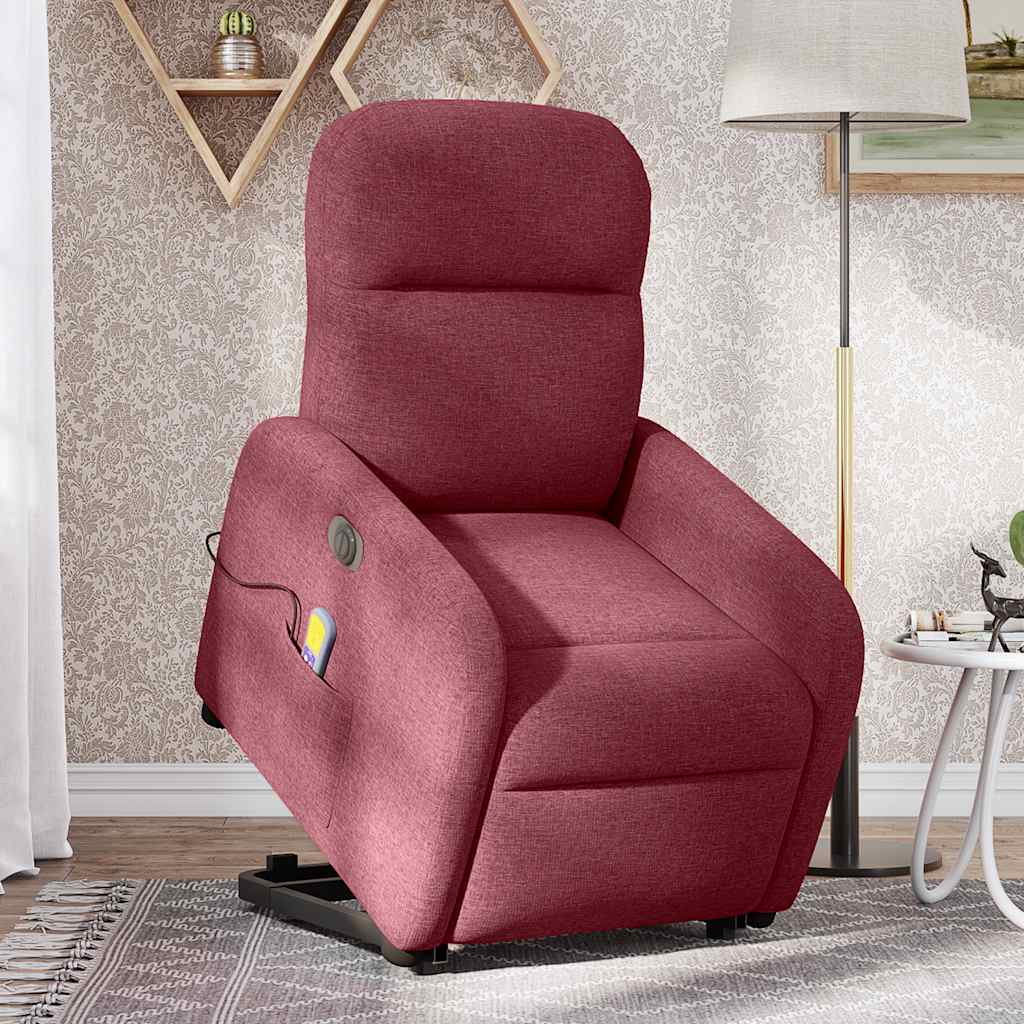 Vidaxl Lift-Up Massage Chair, Electric, Reclining, Red
