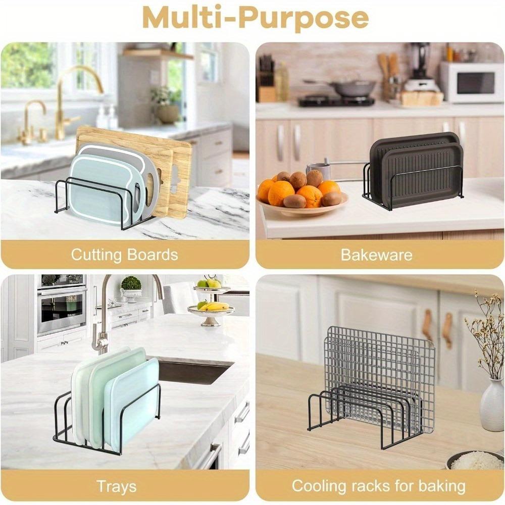 1PZ Organizer Porta Tagliere Rastrelliera Teglie per Biscotti da Forno Griglia Piccola di Raffreddamento Stand di Stoccaggio per Armadietto da Cucina Piano di Lavoro Teglie da Forno