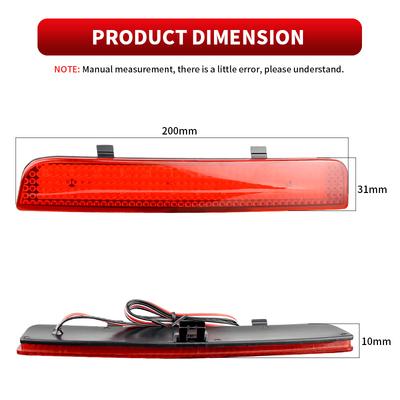 2pcs LED Rear Bumper Reflector Light for Land Rover Range Rover L322 Freelander LR2 LR006348 LR006349 Car Tail Stop Brake Lamp