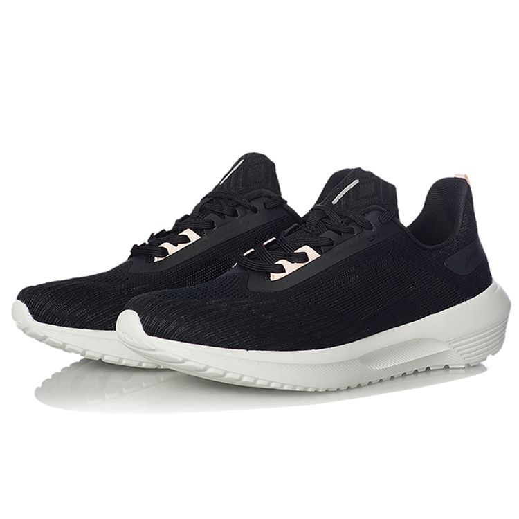 Li-Ning Element One-Piece Woven Lightweight Sports Shoes Women Sneakers Black ARBQ018-2