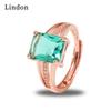 Lindon Klassischer Zirkonring aus Kupferlegierung, Damenschmuck, Hochzeitsversprechen, Partygeschenk