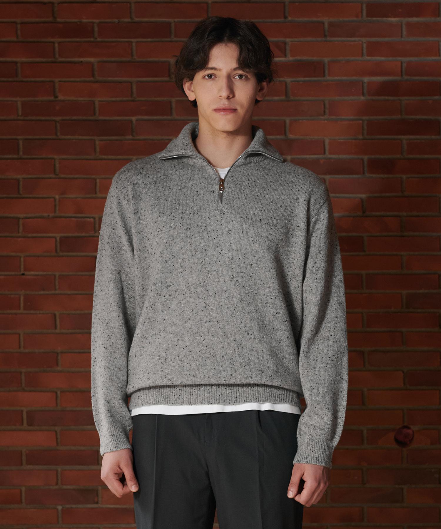 Prod Shirt Irish Donegal Half-Zip Knit (Marble Grey) Gray/L(50)