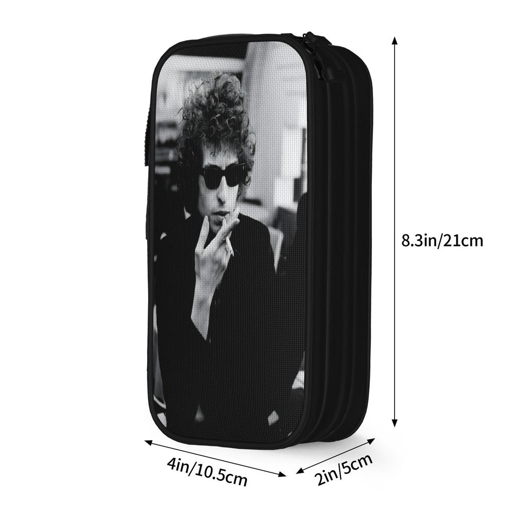 Bob Dylan Singer Pen Box Double Layer Large Capacity Office Supplies Pen Case Birthday Gift
