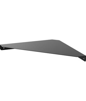 Yamazaki Tower Wall Corner Compatible with 32cm W X 32cm D X 3cm with Outlet 1402 Drywall Tweezers and Wood Shelf, Large, Drywall, Black, H, Socket,