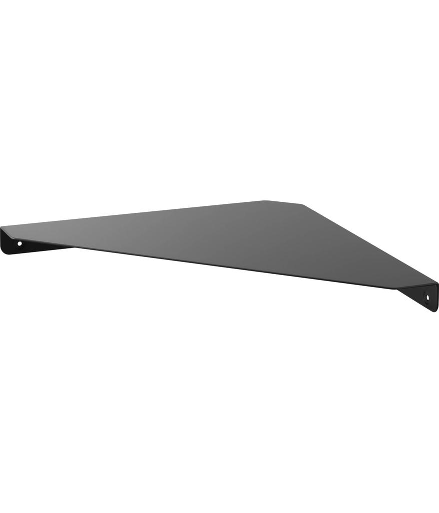 Yamazaki Tower Wall Corner Compatible with 32cm W X 32cm D X 3cm with Outlet 1402 Drywall Tweezers and Wood Shelf, Large, Drywall, Black, H, Socket,