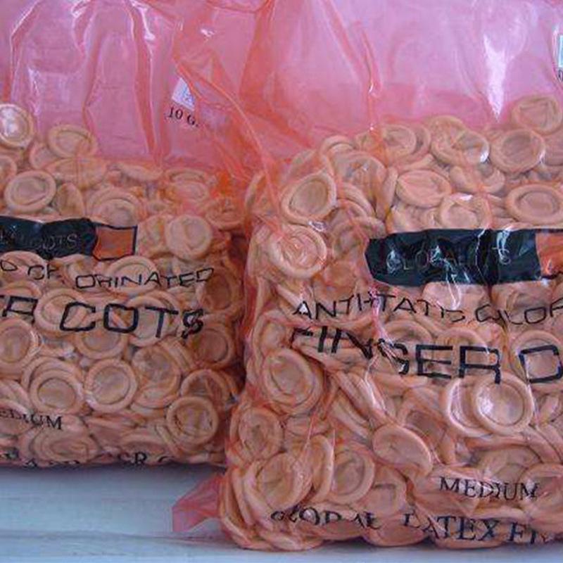 Beige Powder-Free Anti-static Latex Finger Cots - Halogen-Free, Industrial-Grade, Wear-Resistant. 500g