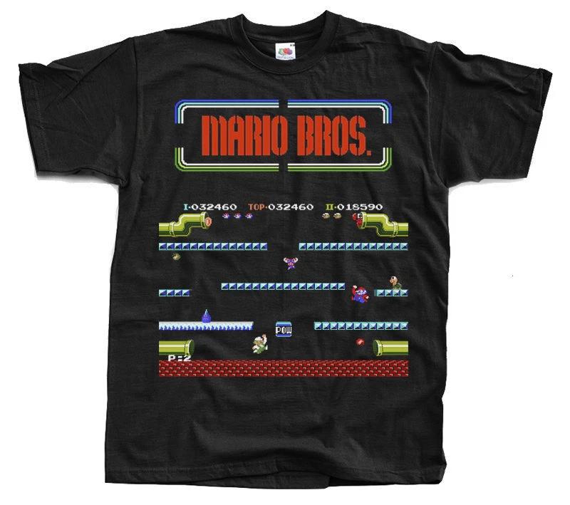 MARIO BROS Nes T shirt Black Arcade Famicom ALL SIZES S-5XL XL