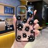 Black Flower Thin Circle Acrylic Magnetic Mobile Phone Case Is Suitable for Iphone15 Simple Apple 17promax Hard Case