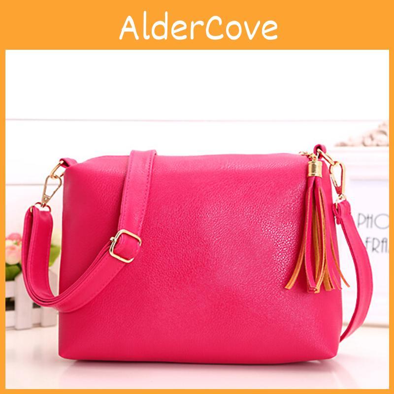 Sweet Lady Style Cross Section Square Cross Body Bag With Tassel Detail