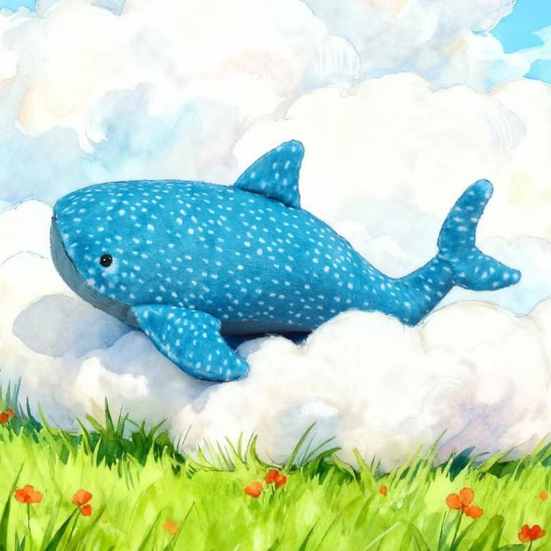 20-80CM New Cartoon Blue Shark Stuffed Plush Toys Big Fish Whale Soft Animal Pillow Dolls
