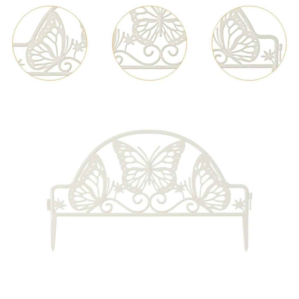 4x Decorative Garden Fences Animal Barrier Fence Butterfly Decor Pet Border Picket for