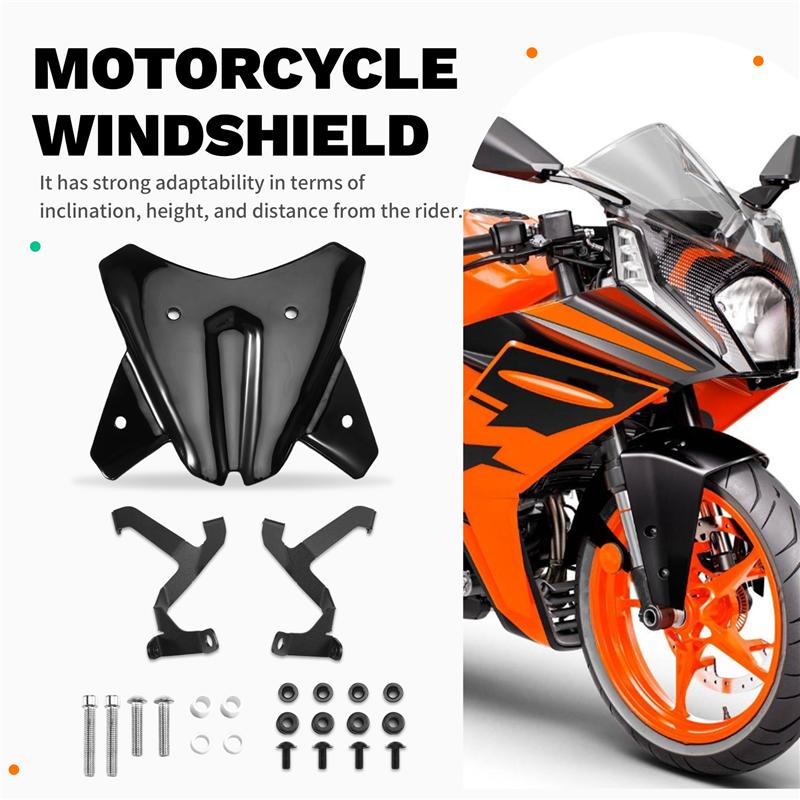 Ac29-Motorcycle Windshield Windscreen Visor Viser Sport Accessories Kit For 125 Duke 390Duke 125 DUKE 390DUKE 2024