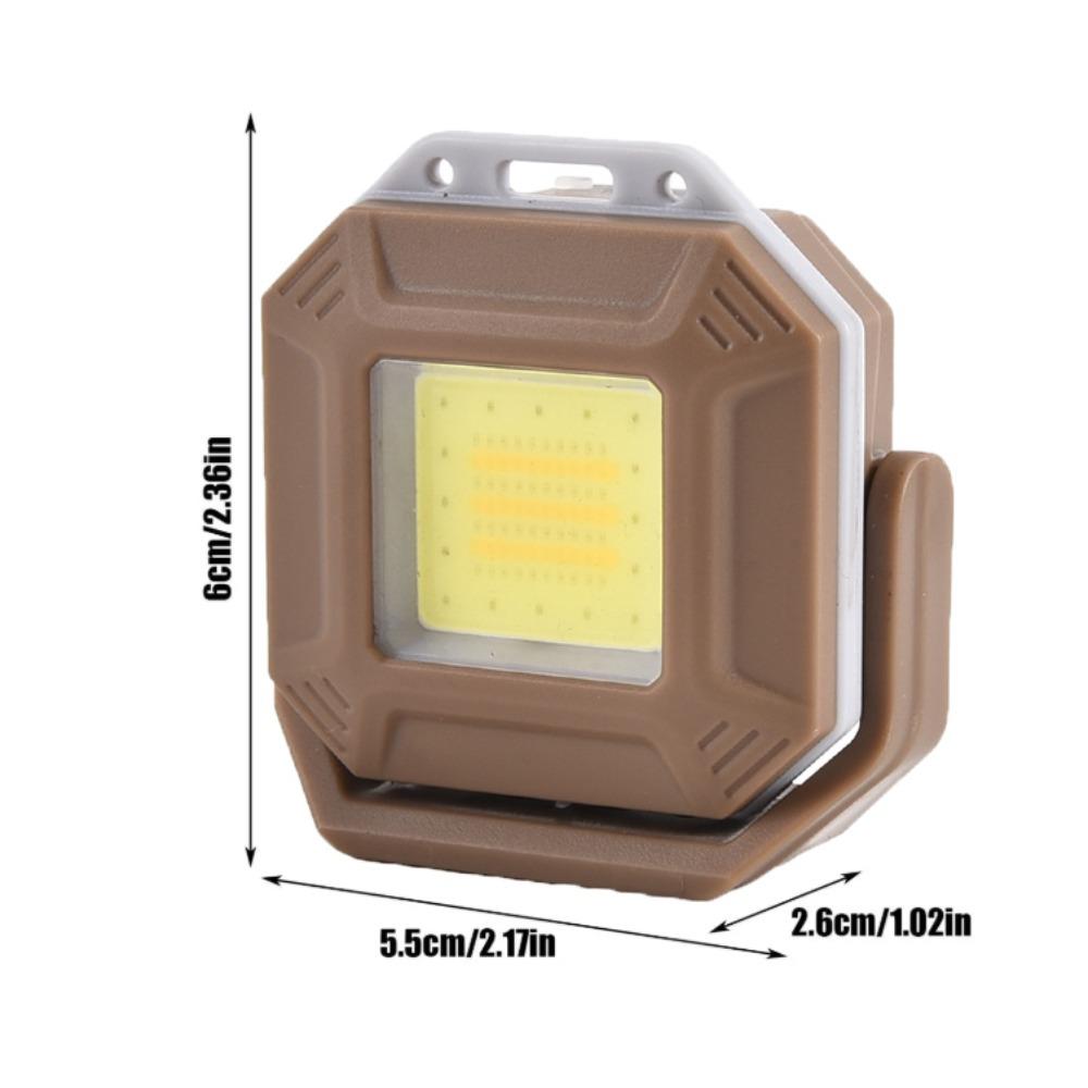 

IPX4 Waterproof LED Headlight USB Rechargeable Portable Flashlight Emergency Light Fishing Brown square