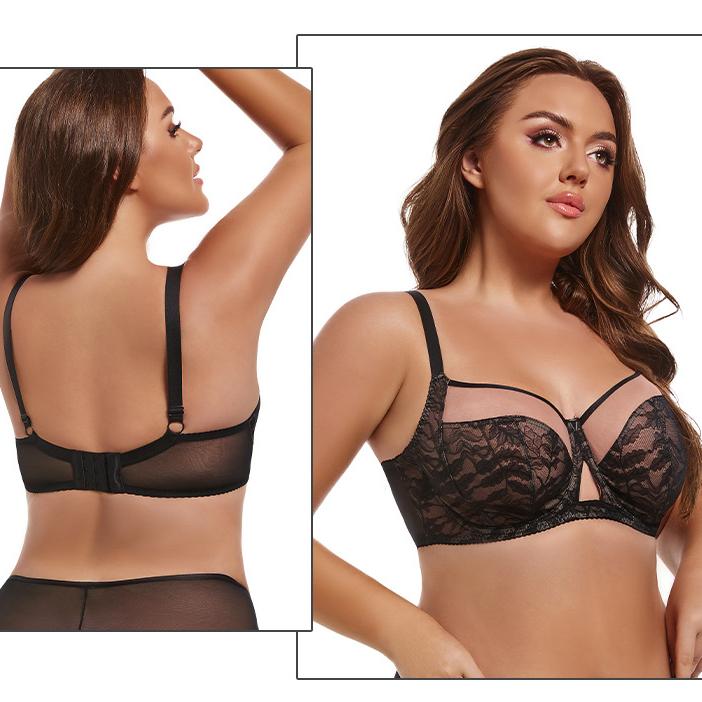 Large Size Bra Women's Lace Bra Full Cup Bra Lingerie Thin Bra