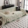 Flower Thicken Chenille Sofa Cover Sofa Blanket Cushion Anti-Cat Scratch Washable Blanket Sofa Towel Suitable for Bed and Sofa