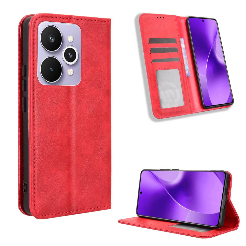 For Realme 15 5G/Realme 15 Pro 5G Leather Case Wallet Stand Retro Texture Phone Cover