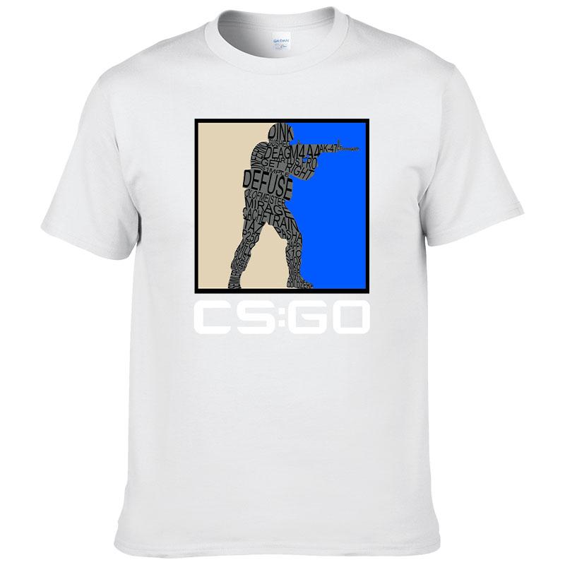 Counter Strike O Neck TShirt CSGO Blood Youth Shooting Pure Cotton Original T Shirt Men Tops Fashion Hot Sale17 cs go