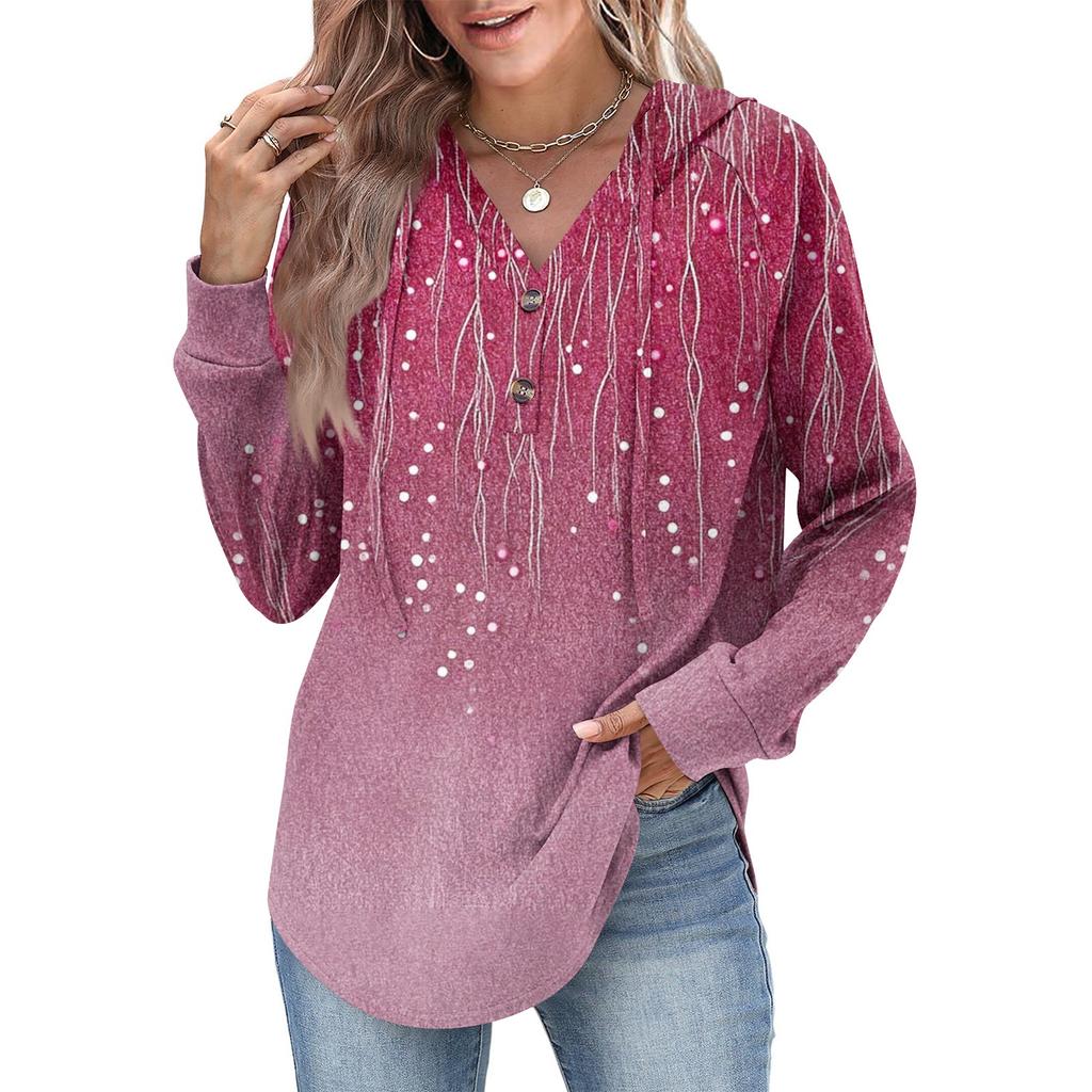 Women's Fashion Women's Lightweight Long Sleeve Pullover With Pockets Preppy Graphic Hoodie