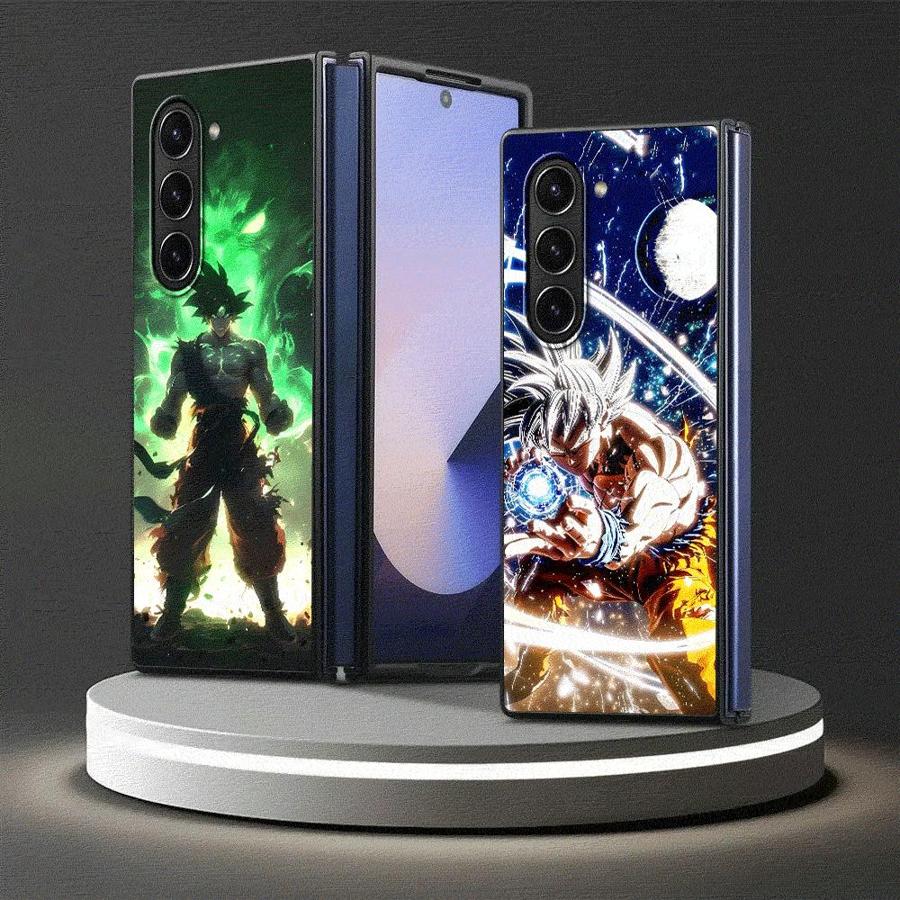 Back Phone Cover Case for Samsung Galaxy ZFold6 Z Fold 7 6 5 4 3 ZFold3 ZFold5 ZFold7 ZFold4 Dragon Ball Goku Powerful