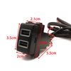 1PC Orange LED Light Car Quick Charger Double USB Socket Adapter For Nissan Qashqai Tiida Teana Sunny Y61 Y62 X-Trail Sylphy