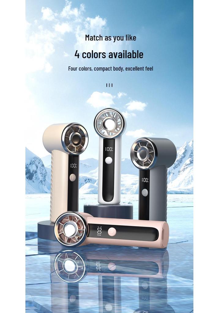 High-Speed Portable Mini Fan with LED Display - Lightweight, Strong Wind, Ideal for Camping