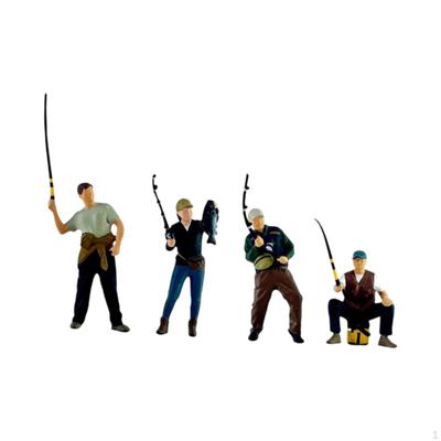 4x 1:64 Angel-Figuren Miniatur-Menschenmodell Foto-Requisite DIY-Bastelarbeiten Harz für Diorama Mikro-Landschaften