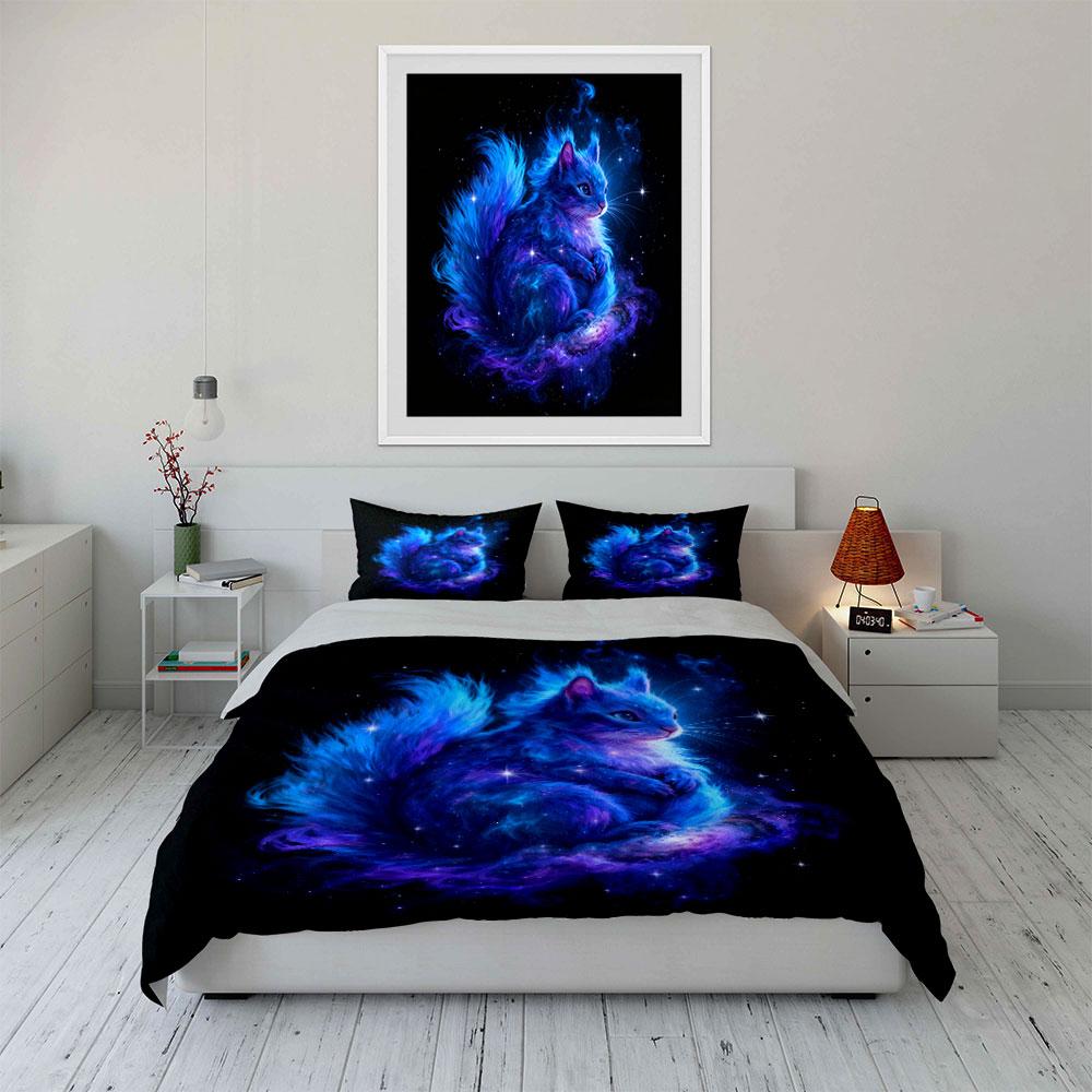 Galaxy Animal Decor Set Soft Comfortable Duvet Cover Bedding Set Included 1*Duvet Cover & 2*Pillowcases, Gift