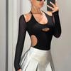 Dámský sexy overal s dlouhým rukávem a volným zadkem, evropský a americký jarní a podzimní střih