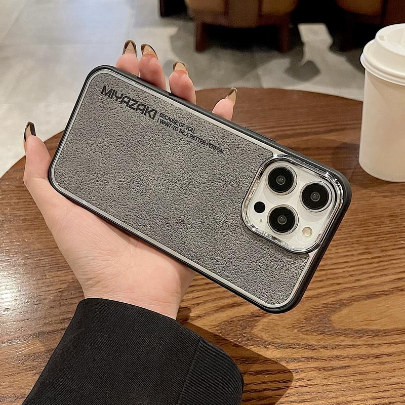 

Роскошный чехол для телефона из матовой кожи для iPhone 15 Pro Max 14 Pro 13 12 11, противоударный модный чехол для телефона в рамке с покрытием