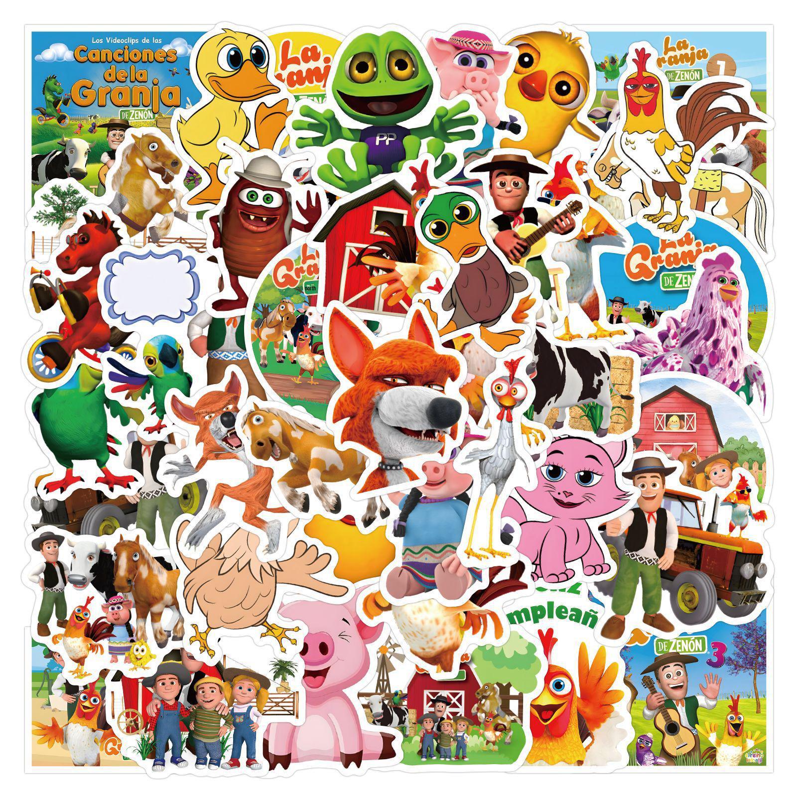 

Cartoon La Granja de Zenón Farm Stickers - 50 Creative Stickers for Water Bottles and Computers