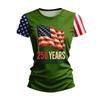 Women's Casual Short Sleeve T-Shirt 250 Years of Greatness Graphic Print Crew Neck Top Independence Day Themed Apparel